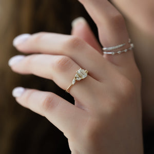 The Melissa Set With A 1.5 Carat Emerald Lab Diamond