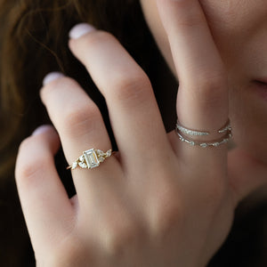 The Melissa Set With A 1.5 Carat Emerald Lab Diamond