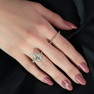 The Melissa Set With A 2.5 Carat Marquise Lab Diamond