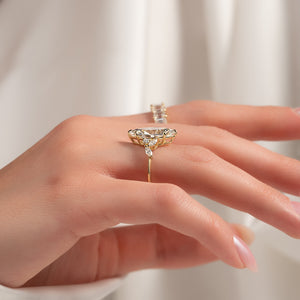 The Melissa Set With A 2.5 Carat Marquise Lab Diamond