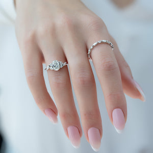 The Melissa Set With A 1.5 Carat Oval Lab Diamond