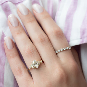 The Melissa Set With A 1 Carat Oval Lab Diamond