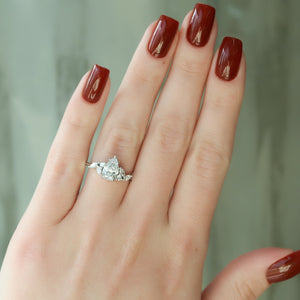 The Melissa Set With A 1.5 Carat Pear Lab Diamond