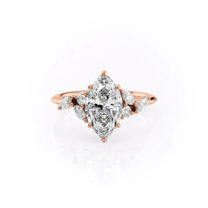 The Melissa Set With A 1.5 Carat Marquise Lab Diamond