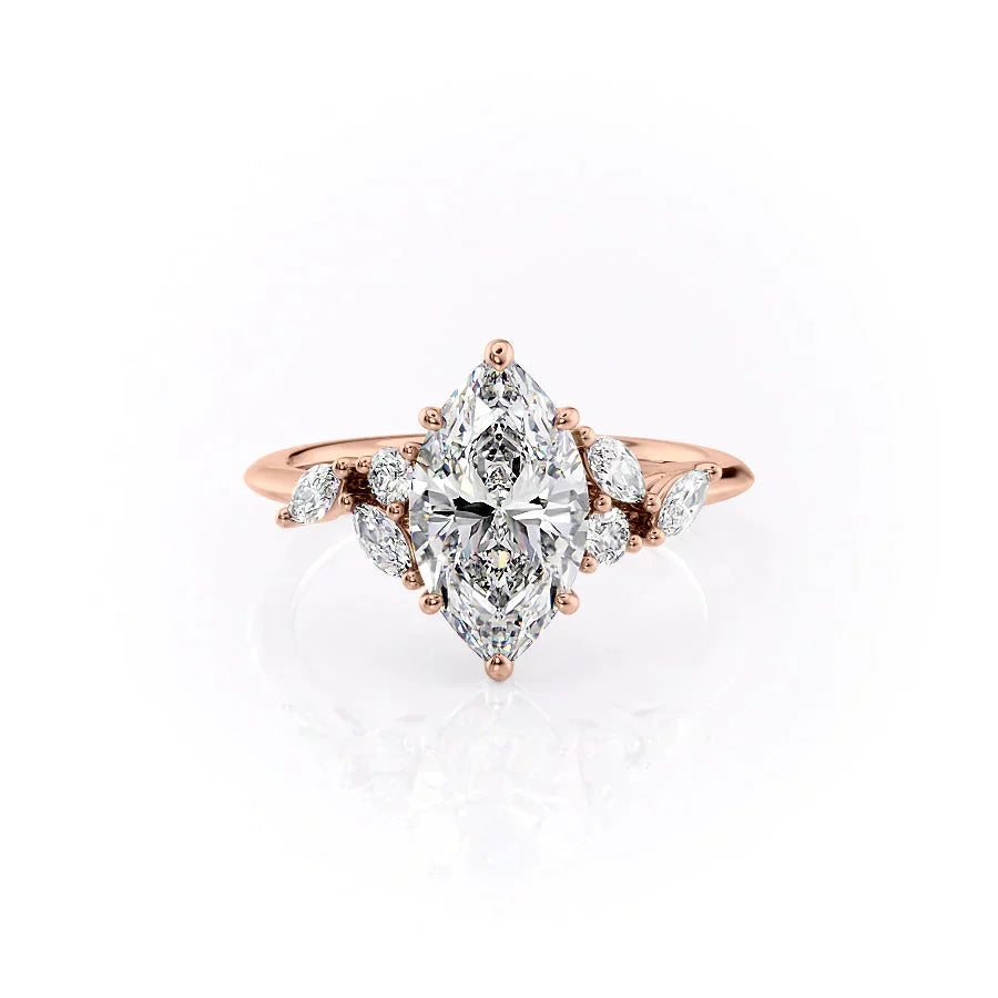 The Melissa Set With A 2 Carat Marquise Lab Diamond