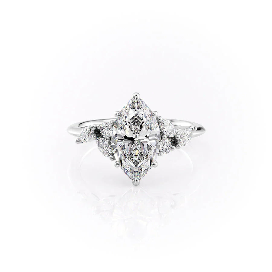 The Melissa Set With A 1 Carat Marquise Moissanite