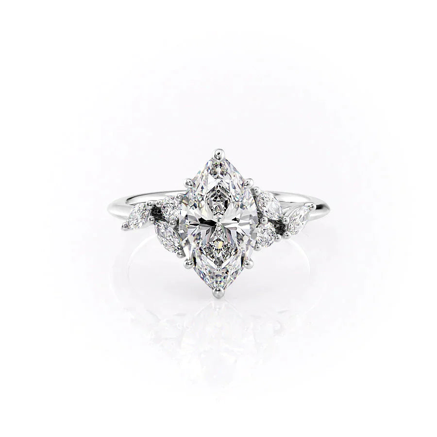 The Melissa Set With A 1.5 Carat Marquise Lab Diamond
