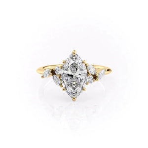 The Melissa Set With A 3 Carat Marquise Lab Diamond