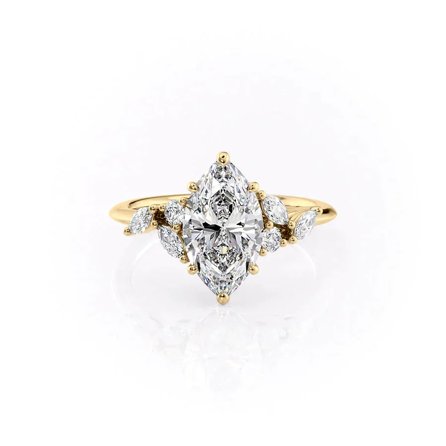 The Melissa Set With A 2 Carat Marquise Lab Diamond