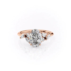 The Melissa Set With A 3 Carat Oval Lab Diamond