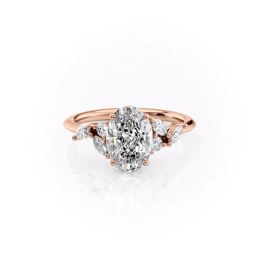 The Melissa Set With A 1.5 Carat Oval Lab Diamond