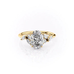 The Melissa Set With A 1.5 Carat Oval Lab Diamond