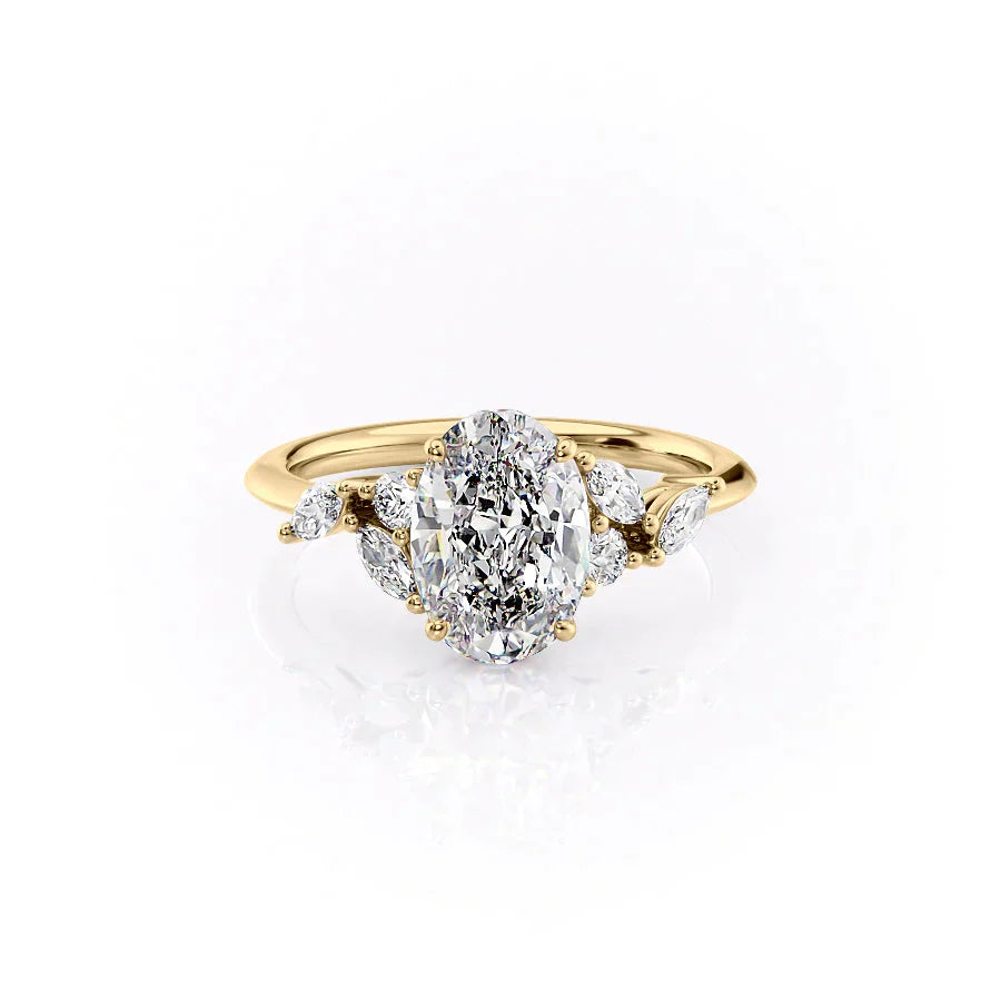 The Melissa Set With A 3 Carat Oval Lab Diamond