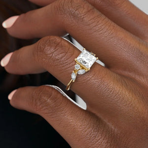 The Melissa Set With A 1.5 Carat Princess Lab Diamond