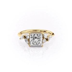 The Melissa Set With A 2 Carat Princess Lab Diamond