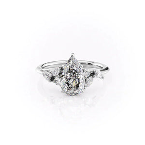 The Melissa Set With A 2.5 Carat Pear Lab Diamond