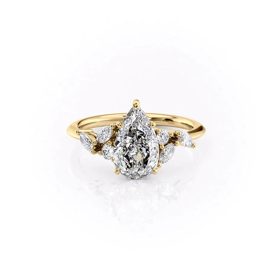 The Melissa Set With A 1.5 Carat Pear Lab Diamond