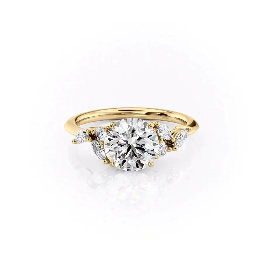 The Melissa Set With A 2.5 Carat Round Lab Diamond