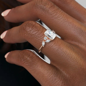 The Melissa Set With A 3 Carat Radiant Lab Diamond
