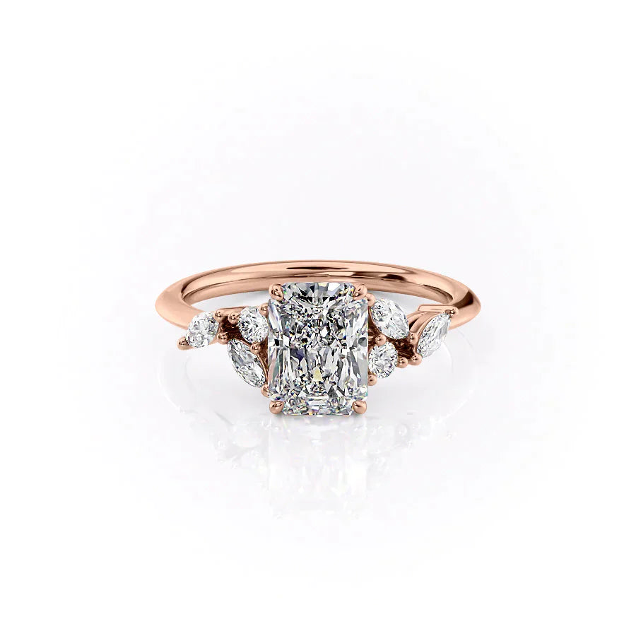 The Melissa Set With A 1 Carat Radiant Lab Diamond