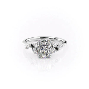 The Melissa Set With A 2.5 Carat Radiant Lab Diamond