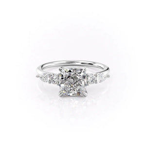 The Abigail Set With A 2 Carat Cushion Lab Diamond