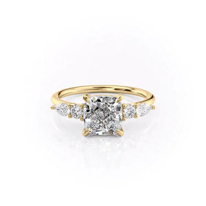 The Abigail Set With A 2 Carat Cushion Lab Diamond