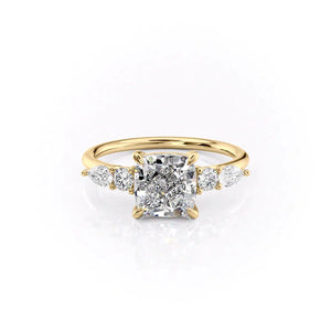 The Abigail Set With A 1.5 Carat Cushion Lab Diamond