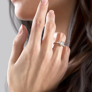 The Abigail Set With A 1 Carat Emerald Lab Diamond