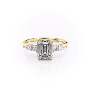 The Abigail Set With A 1 Carat Emerald Lab Diamond
