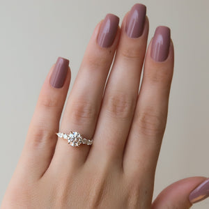 The Abigail Set With A Round Moissanite