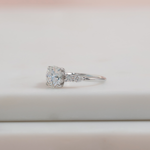 The Abigail Set With A Round Moissanite
