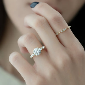 The Abigail Set With A 1 Carat Round Lab Diamond