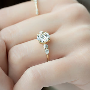 The Abigail Set With A 1 Carat Round Lab Diamond