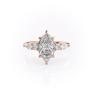 The Abigail Set With A 2 Carat Marquise Moissanite