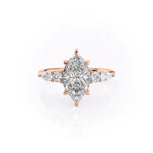 The Abigail Set With A 1.5 Carat Marquise Lab Diamond