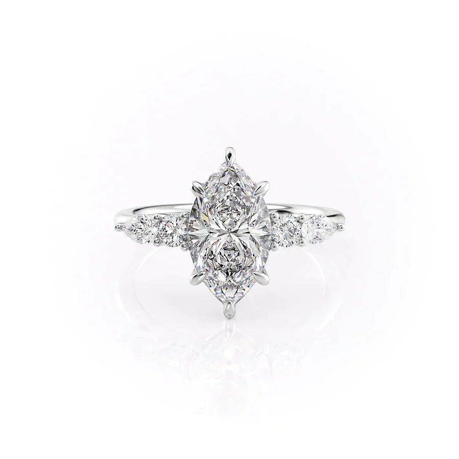 The Abigail Set With A 1.5 Carat Marquise Lab Diamond