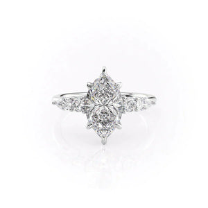 The Abigail Set With A 1 Carat Marquise Lab Diamond