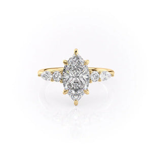 The Abigail Set With A 4.5 Carat Marquise Moissanite