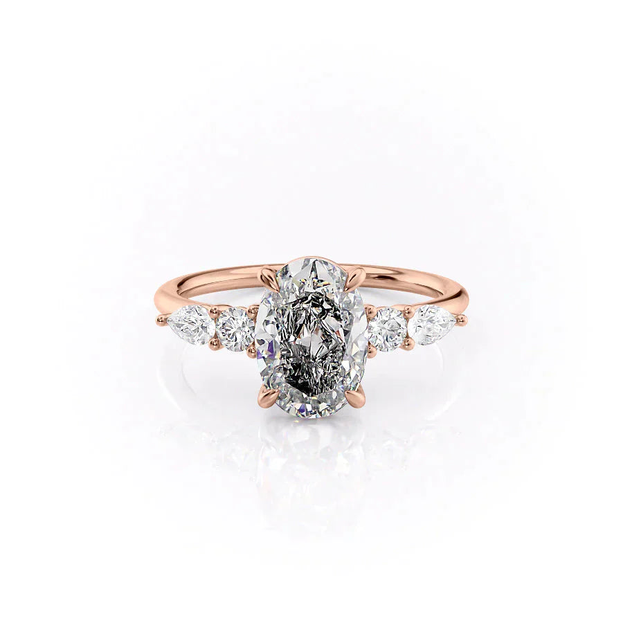 The Abigail Set With A 3 Carat Oval Lab Diamond