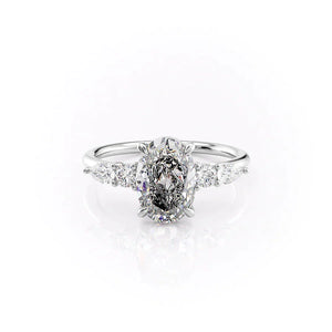 The Abigail Set With A 2.5 Carat Oval Moissanite