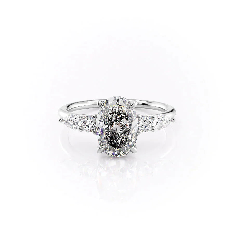 The Abigail Set With A 1 Carat Oval Moissanite