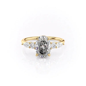 The Abigail Set With A 2 Carat Oval Lab Diamond