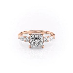 The Abigail Set With A 1 Carat Princess Lab Diamond