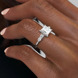 The Abigail Set With A Princess Moissanite