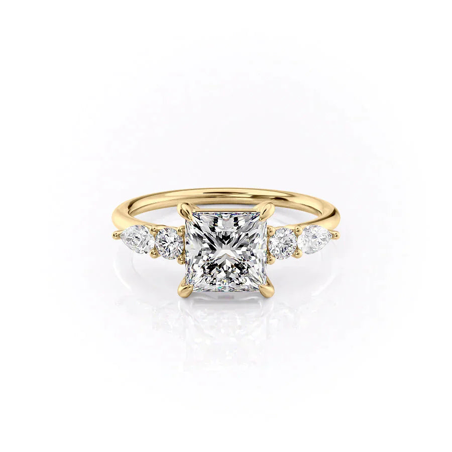 The Abigail Set With A 4.5 Carat Princess Moissanite