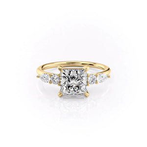 The Abigail Set With A 2.5 Carat Princess Lab Diamond