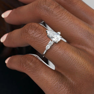 The Abigail Set With A 1 Carat Pear Lab Diamond