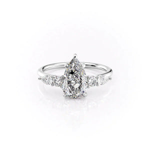 The Abigail Set With A 1 Carat Pear Lab Diamond