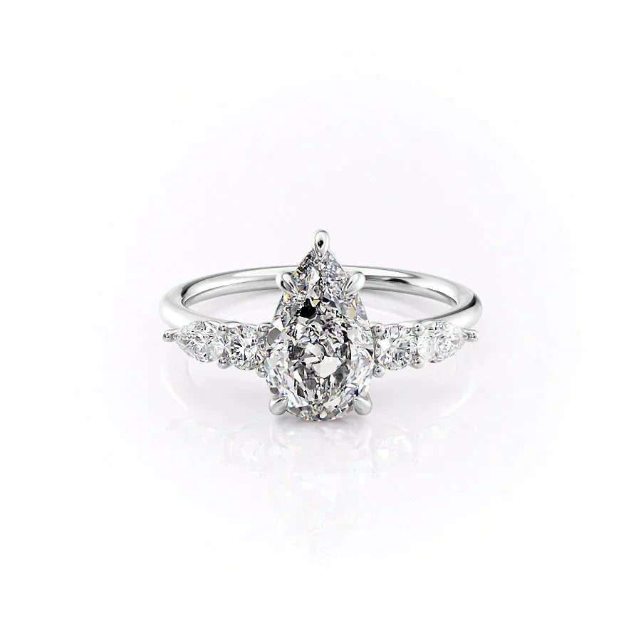 The Abigail Set With A 3 Carat Pear Lab Diamond